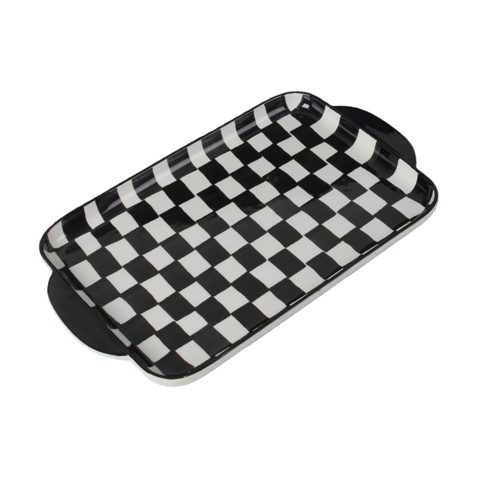 Ceramic Bathroom Vanity Tray for Countertop / Black