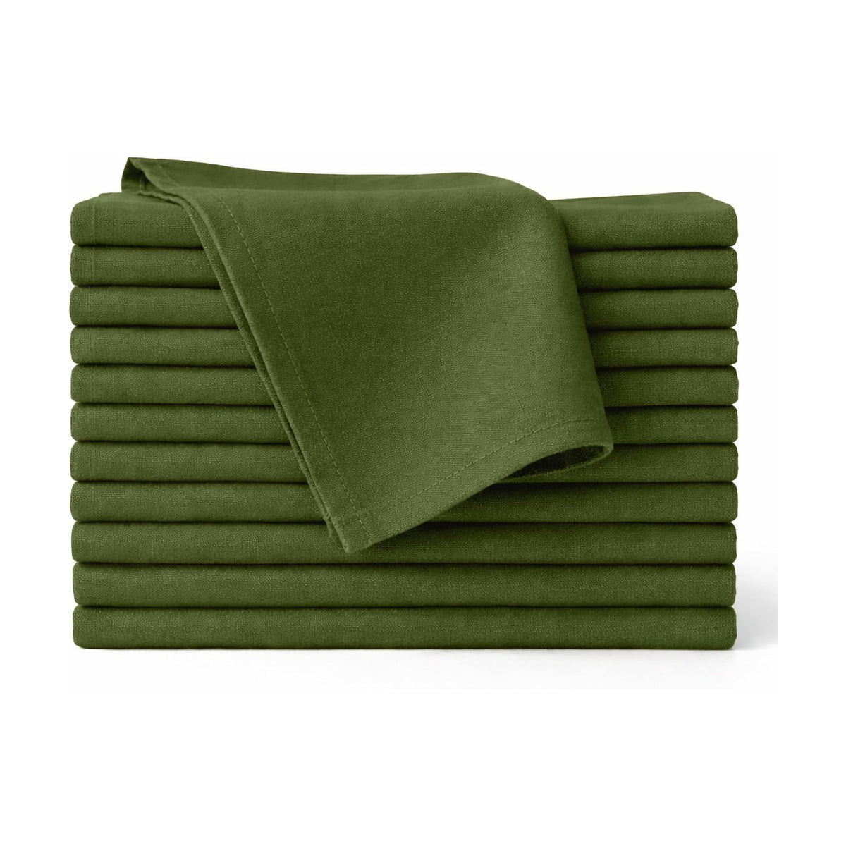 Cloth Napkins Set of 12, 100% Cotton Fabric Reusable Dinner Napkins, 18 x 18 Inch Washable Table & Kitchen Napkins for