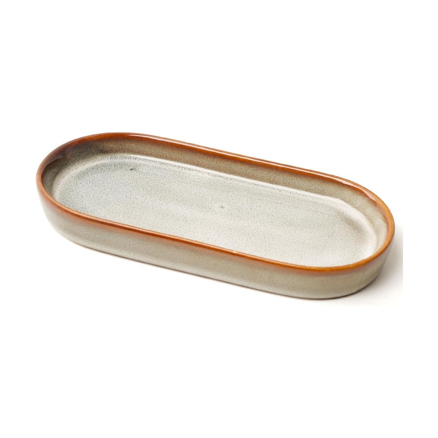 Reactive Glaze Ceramic Bathroom Tray / Kiln Glaze White