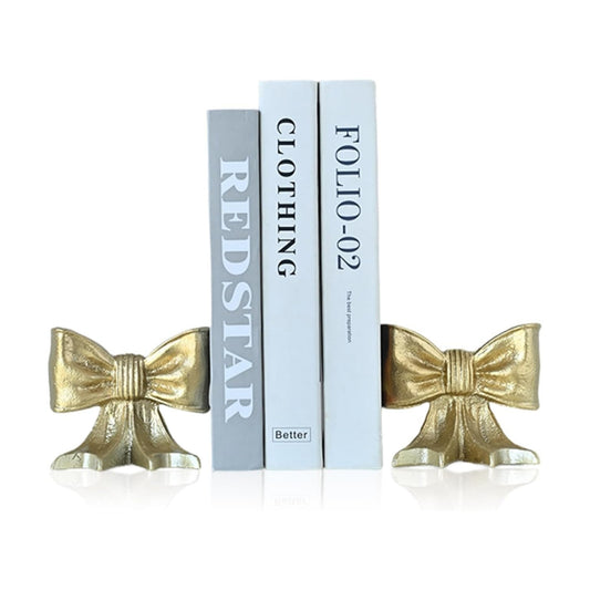 Metal Bookends / Decorative Bookends / Gold / Set of 2