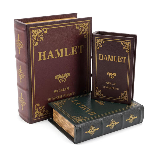 Wooden Hollow Book Box / Set of 3