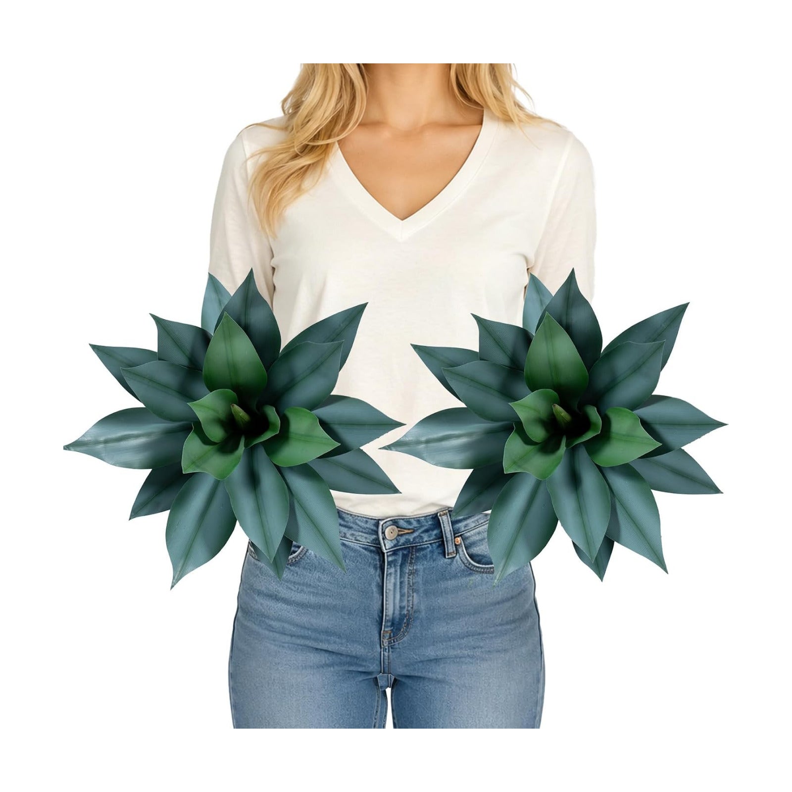 Faux Yucca Floor Plants / Green / 25in
