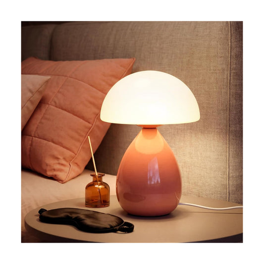 Small Lamp / Mushroom Table Lamp / Pink
