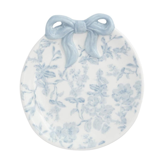Ceramic Toile Bow Ring Dish
