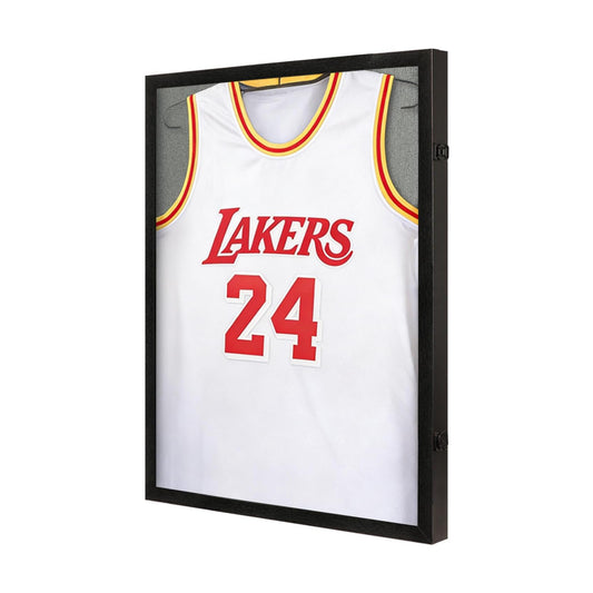 Jersey Frame Display Case, Black Linen Shadow Box for All Jerseys,1P | ﻿ Wall Mount, Jersey Shadow Box, Black