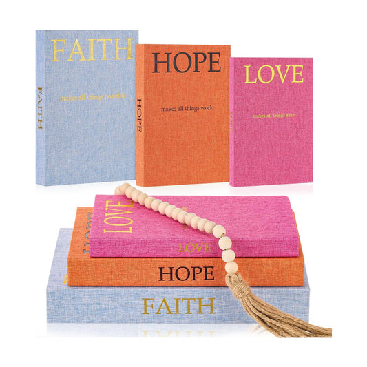 Linen Decorative Books / Colorful / Set of 3