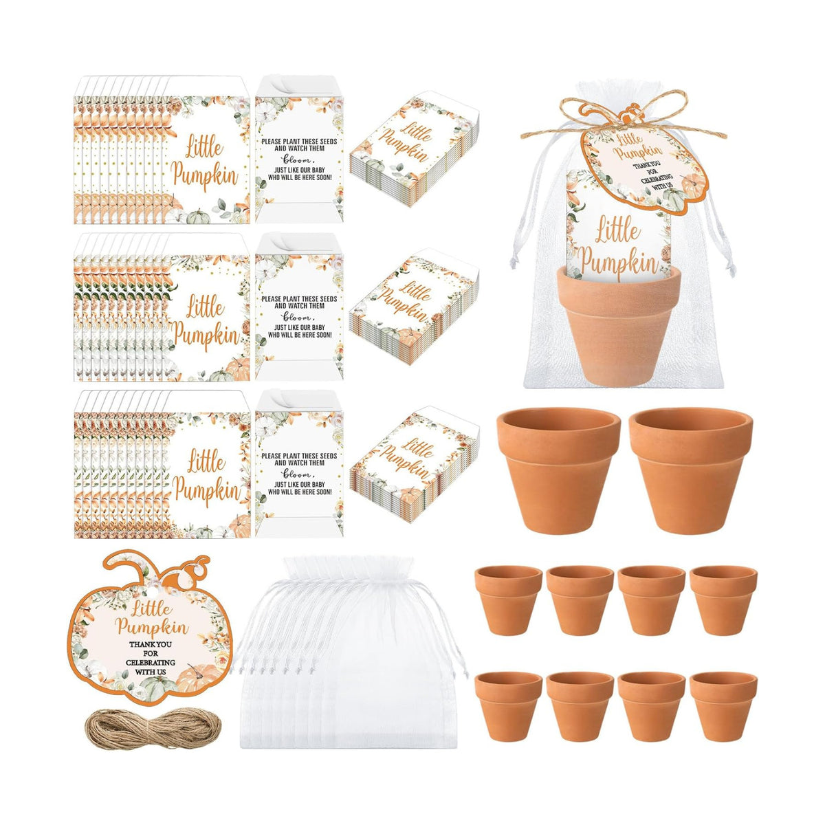 Reallnaive Little Pumpkin Baby Shower Party Decorations Set