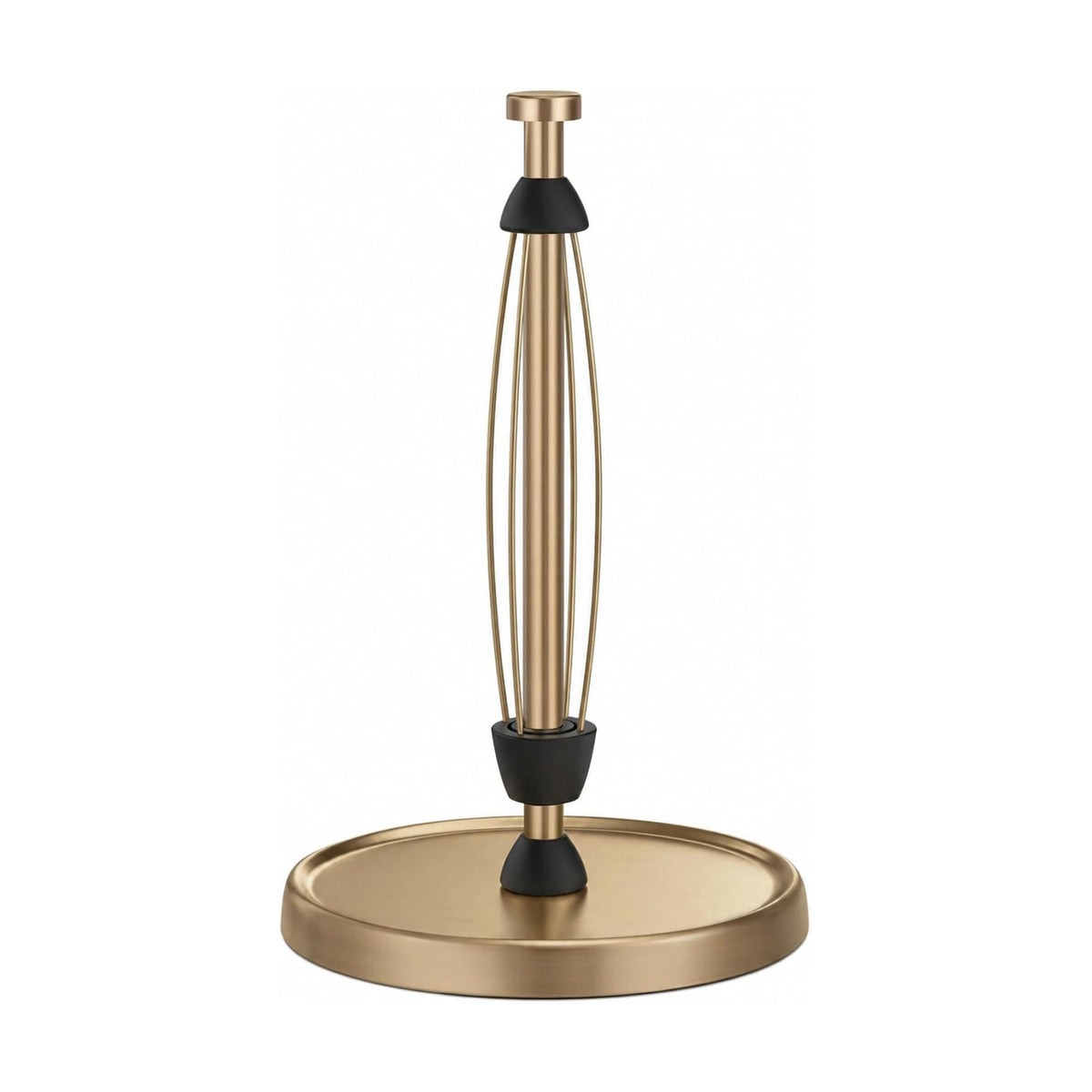 Paper Towel Holder Countertop, Gold Kitchen Accessories Decor, Stainless Steel, Weighted Base, Warm Gold, Paper Towel