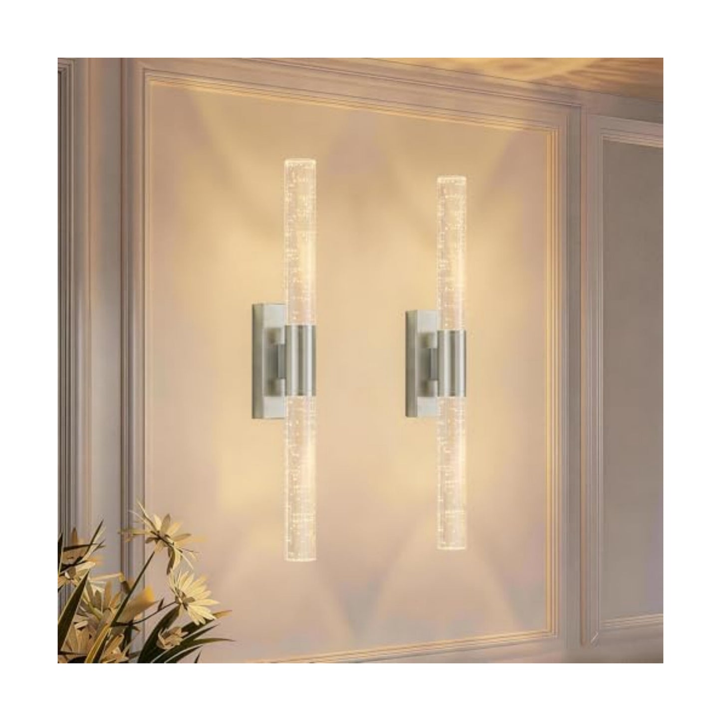 camuucci Battery Operated Wall Sconces Set of 2, Rechargeable Wall Lights