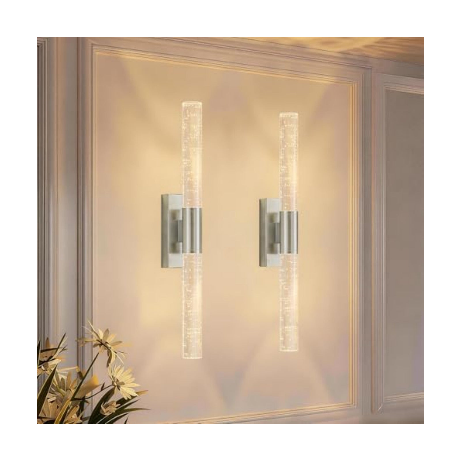 camuucci Battery Operated Wall Sconces Set of 2, Rechargeable Wall Lights
