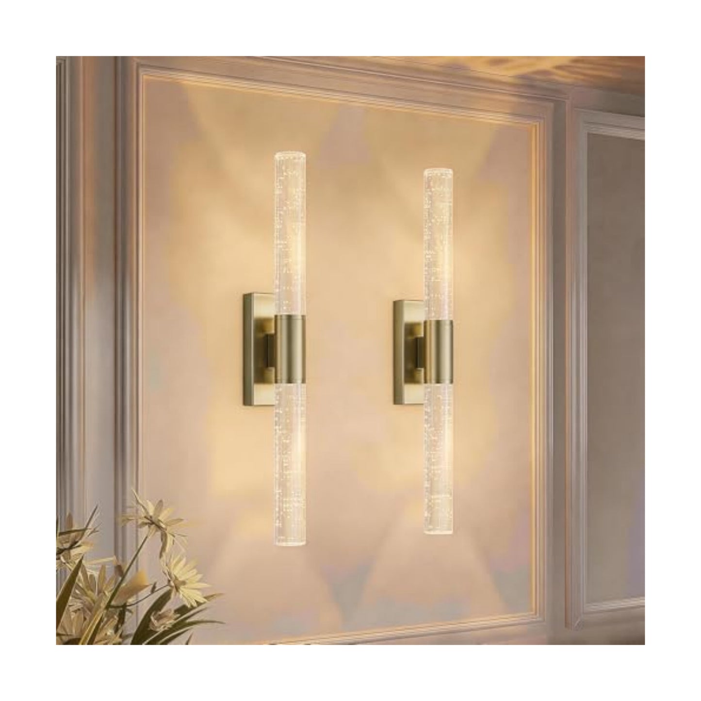 camuucci Battery Operated Wall Sconces Set of 2, Rechargeable Wall Lights
