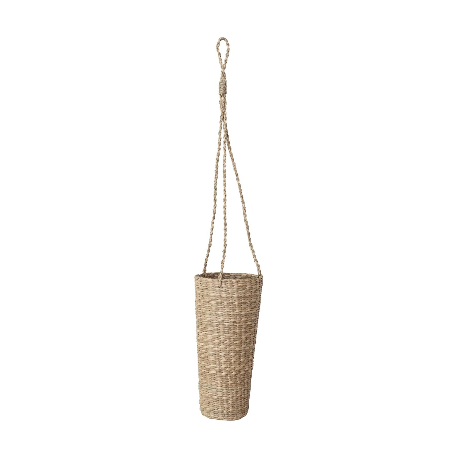 Hand-Woven Seagrass Hanging Basket / Natural