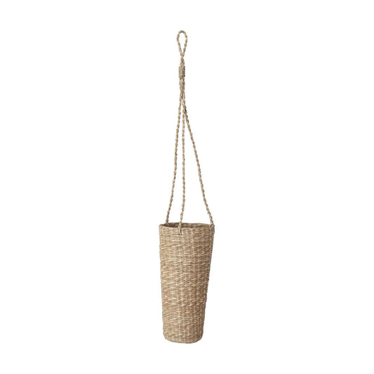 Hand-Woven Seagrass Hanging Basket / Natural