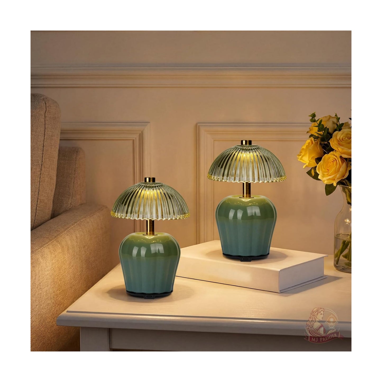 Rechargeable Table Lamp / Green-2packs