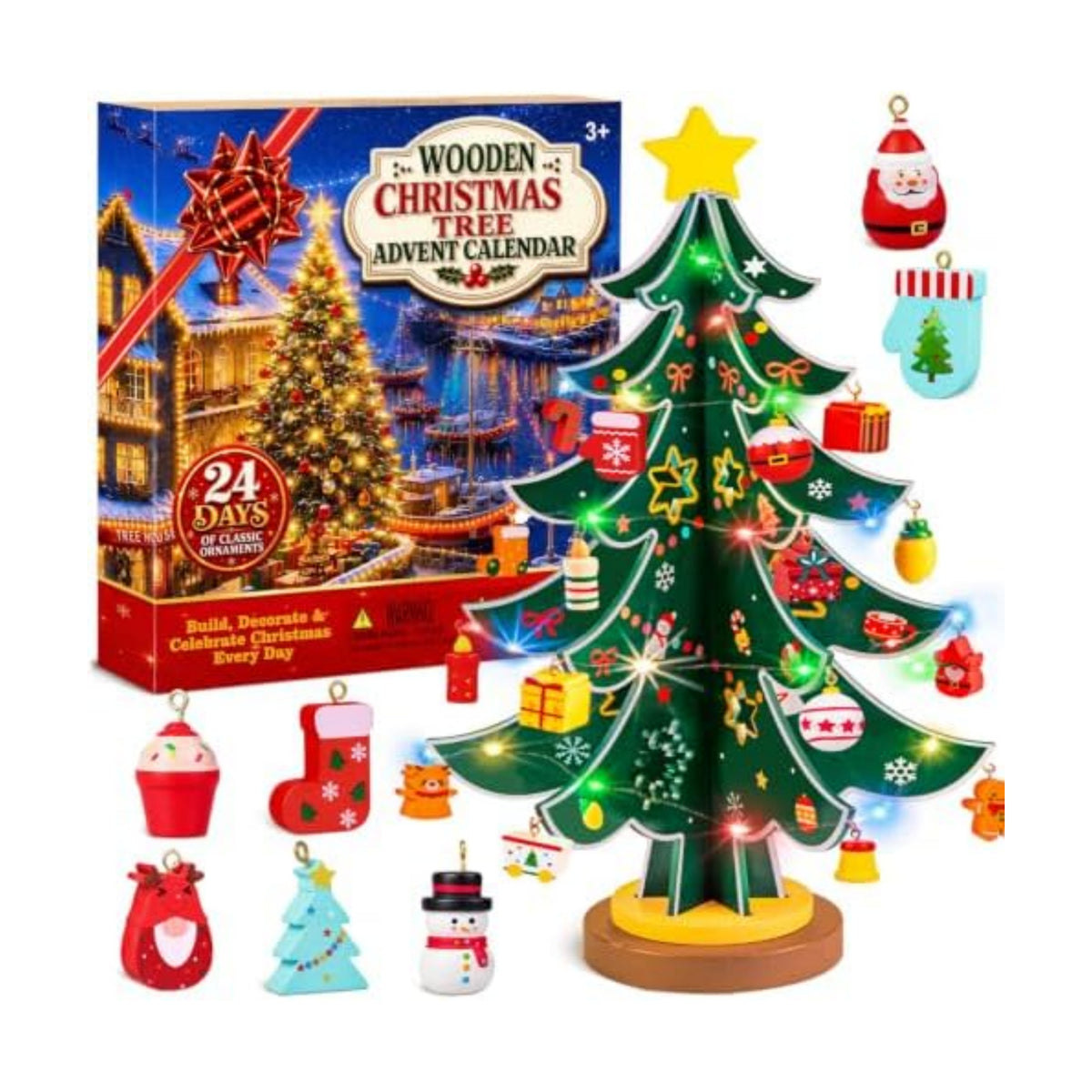 Christmas Tree Advent Calendar 2026 for Kids Adults, 24 Day Countdown Gift