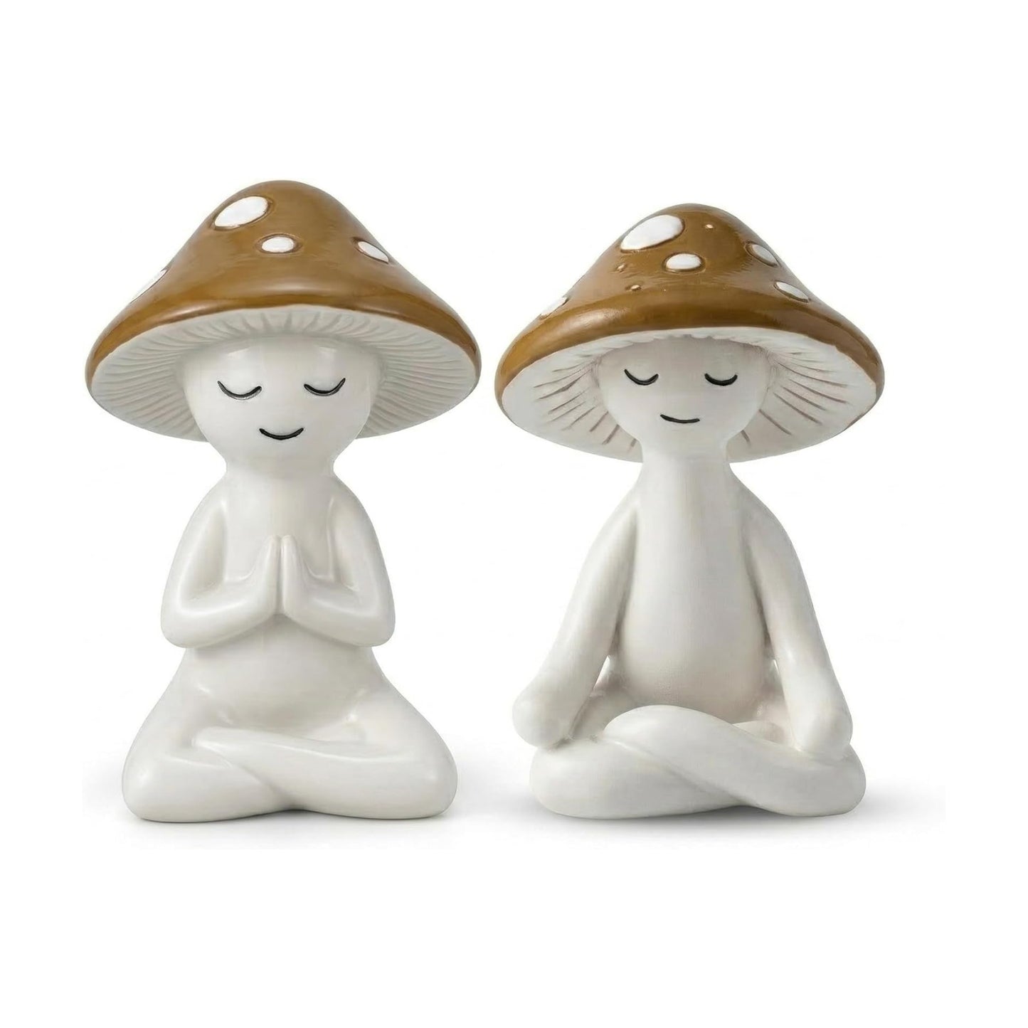 Meditation Mushroom Resin Statues