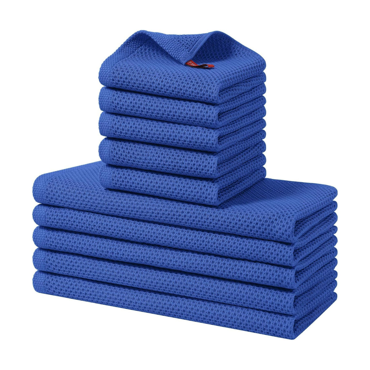 Homaxy 10 Pack 100% Cotton Kitchen Towels and Dishcloths Set, Blueberry | 12 x 12 Inches and 13 x 28 Inches Kitchen