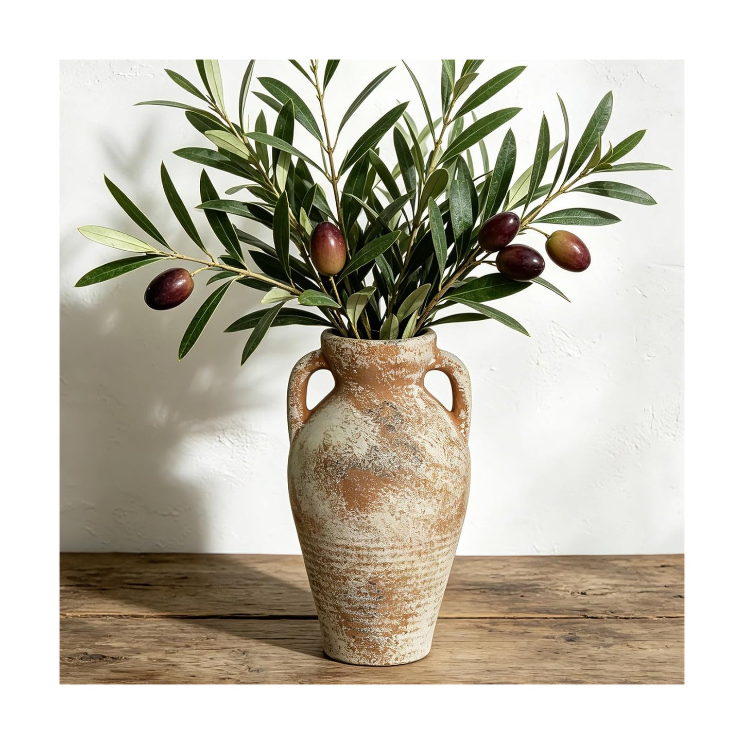Ceramic Flower Vase / 11"h-terracotta / 11 Inch
