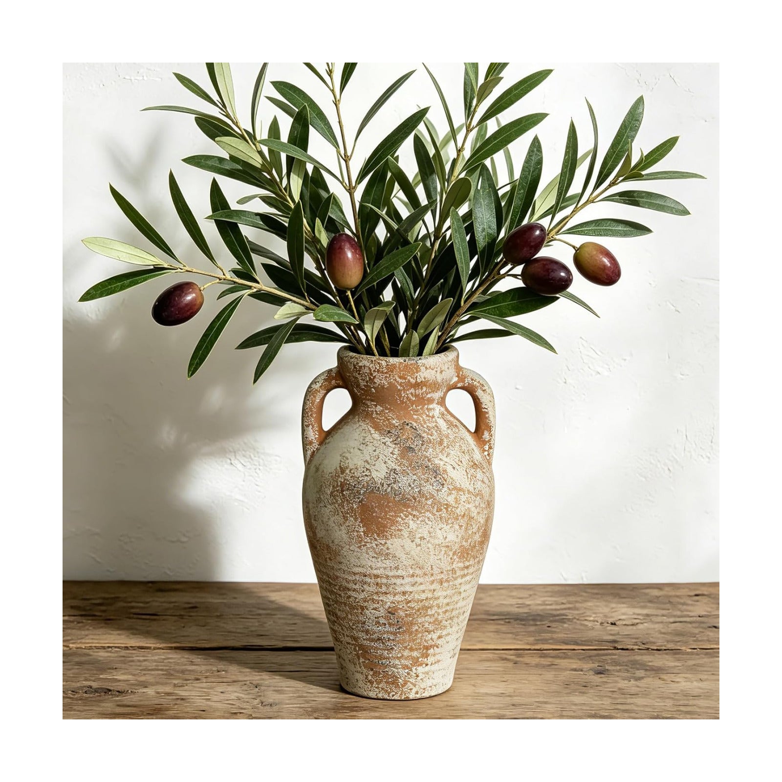 Ceramic Flower Vase / 11"h-terracotta / 11 Inch