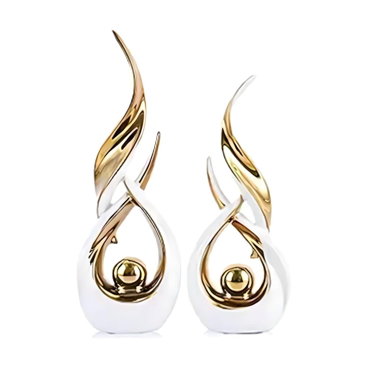 Querro Modern Abstract Ceramic Statue / White