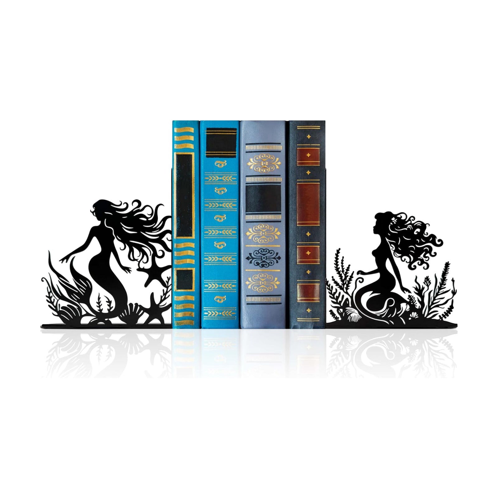 Mermaid Metal Bookends for Books