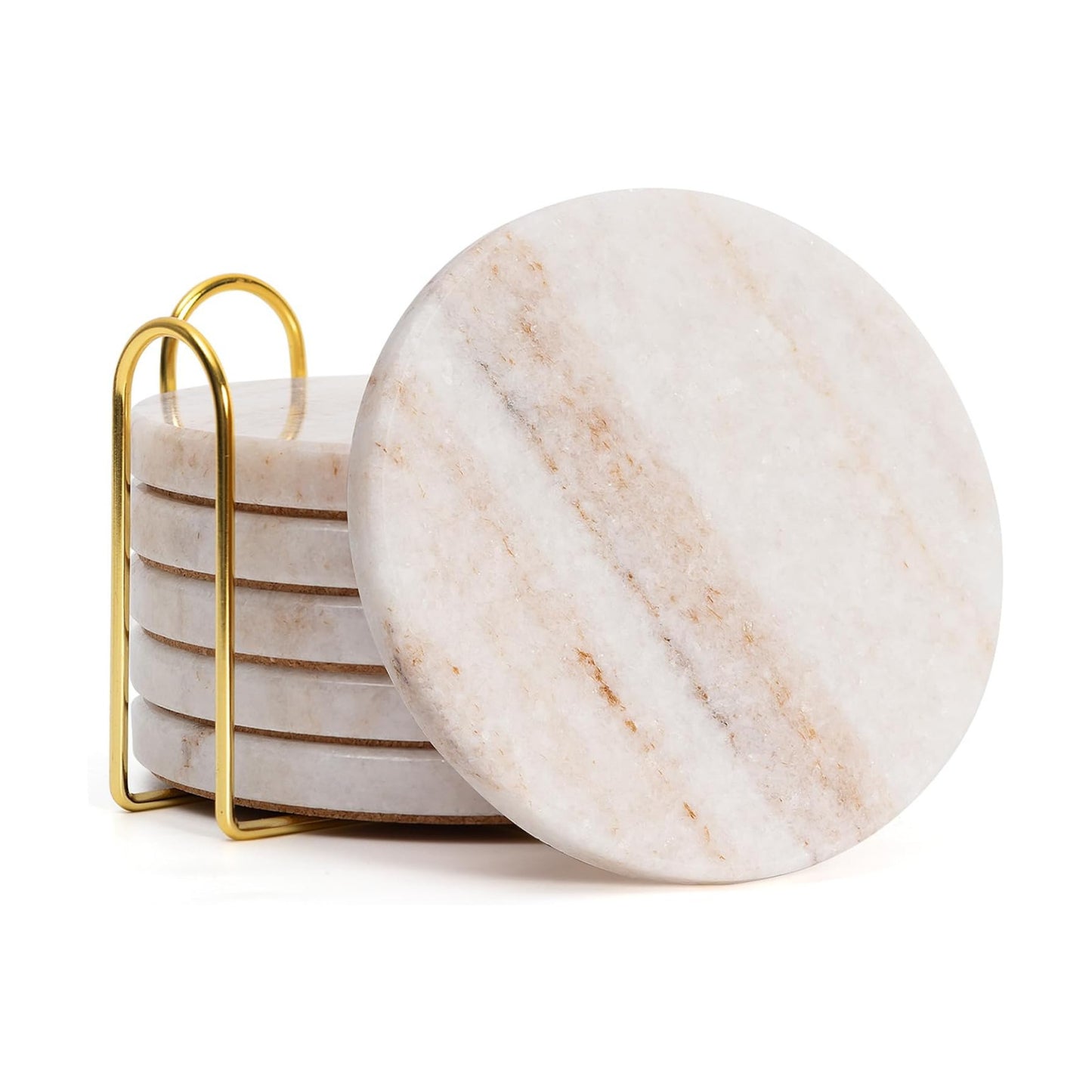 Holder / Neutral Drink Coasters / Creamy White / Set of 6