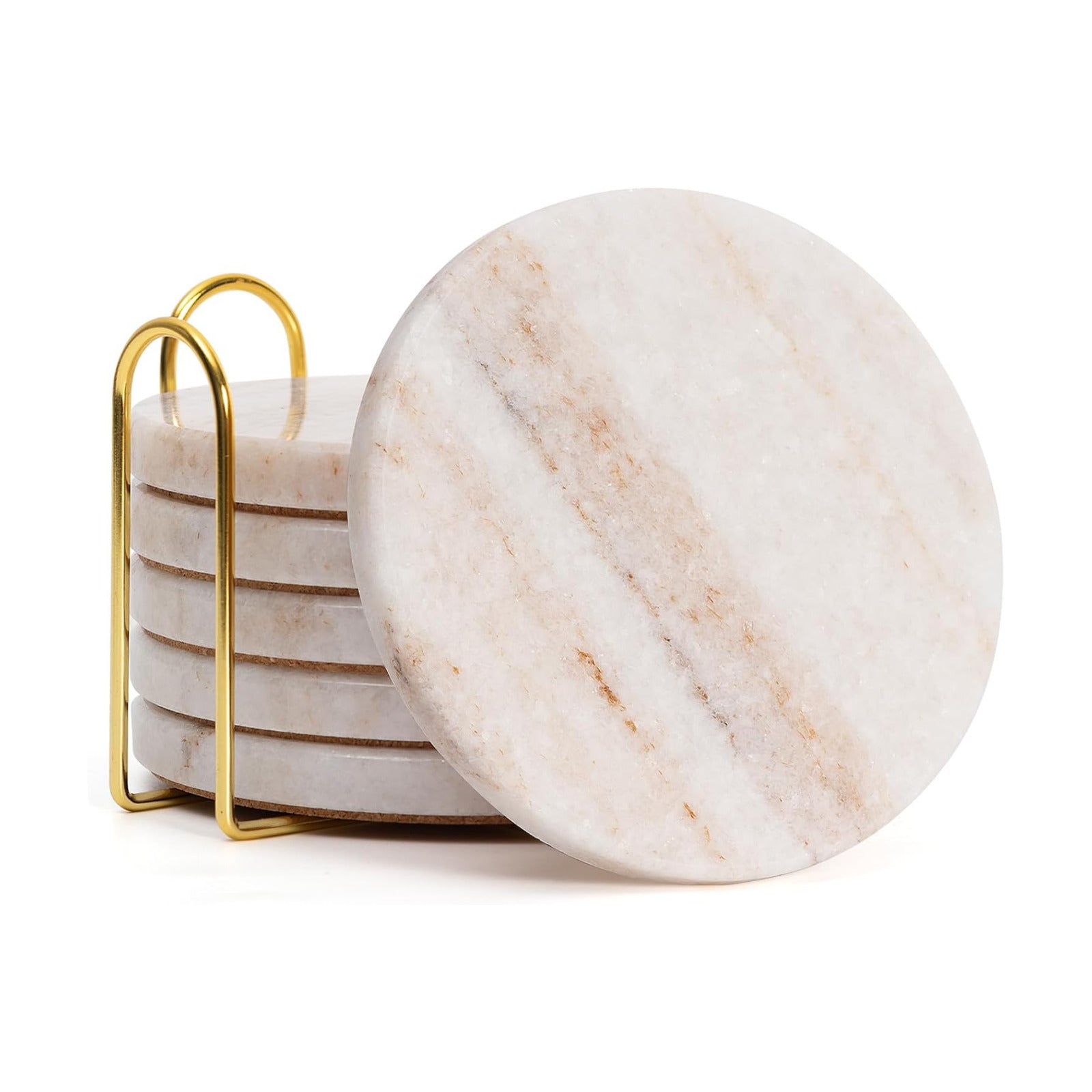 Holder / Neutral Drink Coasters / Creamy White / Set of 6