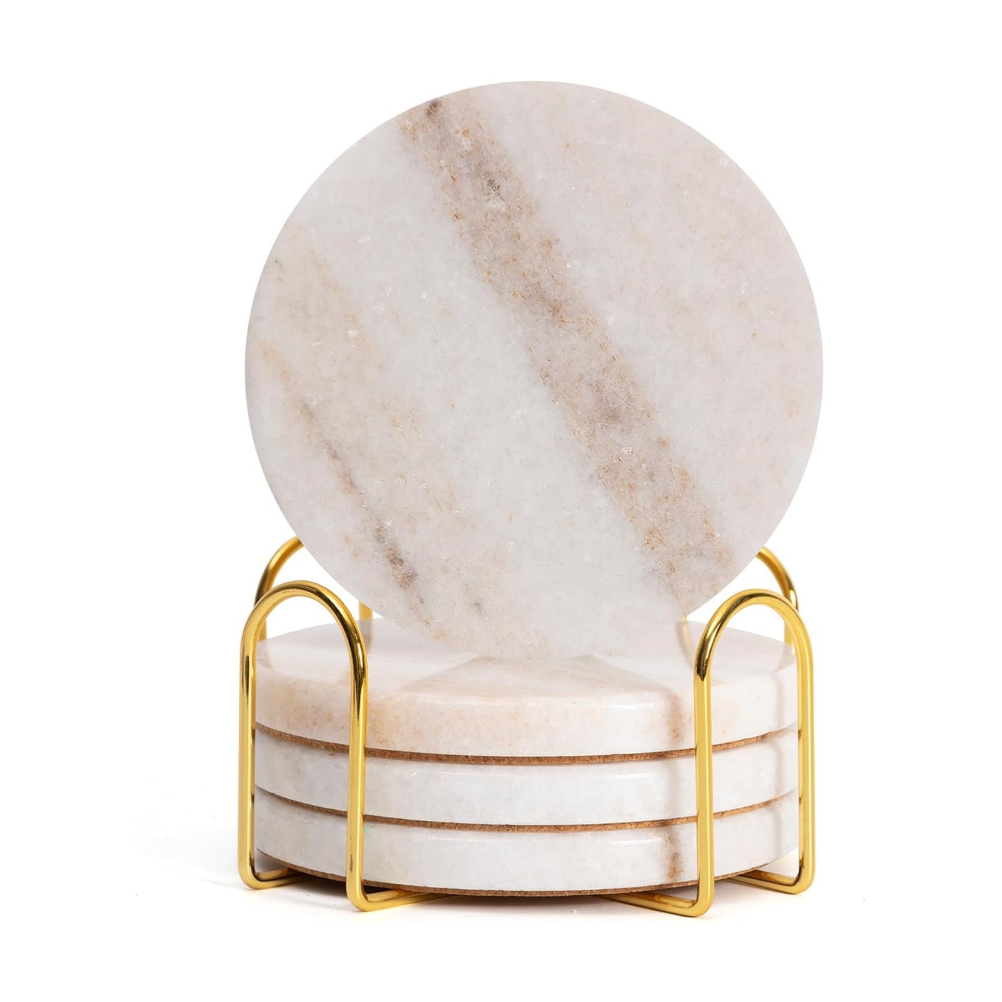 Holder / Neutral Drink Coasters / Creamy White / Set of 4