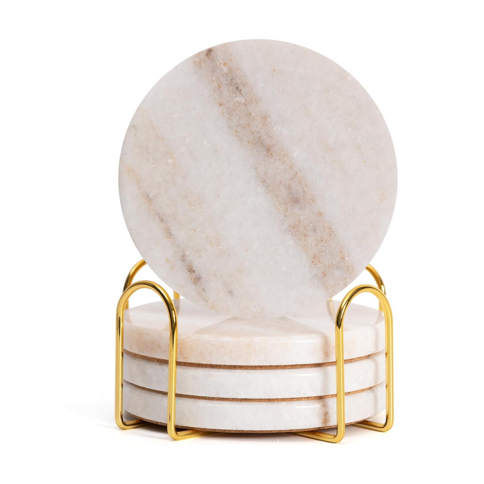Holder / Neutral Drink Coasters / Creamy White / Set of 4