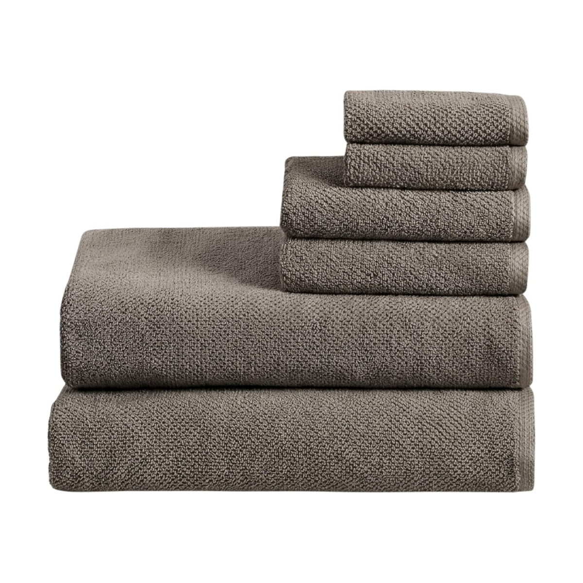 Great Bay Home 100% Cotton 6 Piece Bath Sheet Set - Absorbent, Quick-Drying, Durable Bath Towels for Bathroom Decor
