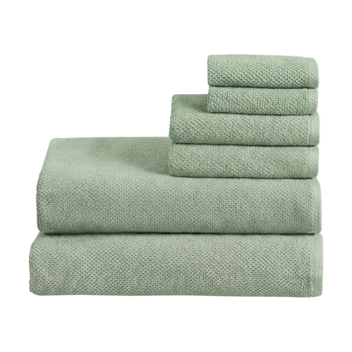 Great Bay Home 100% Cotton 6 Piece Bath Sheet Set - Absorbent, Quick-Drying, Durable Bath Towels for Bathroom Decor