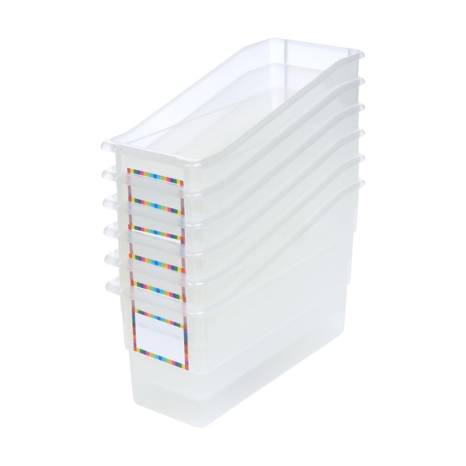 Durable Book & Binder Holders / Clear / Set of 6