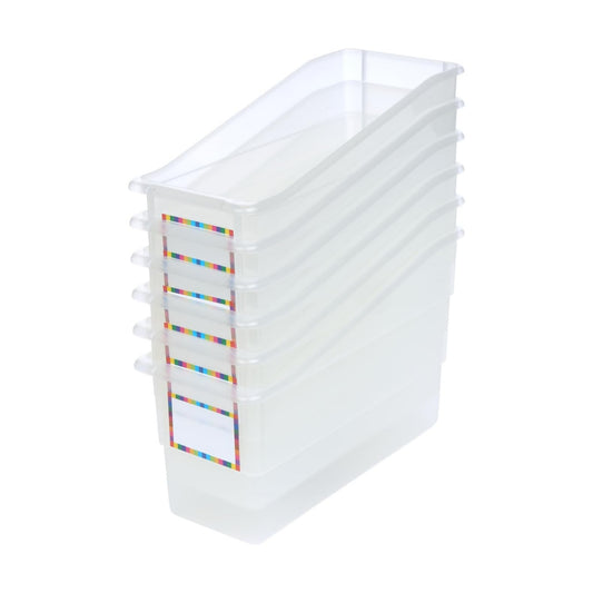 Durable Book & Binder Holders / Clear / Set of 6