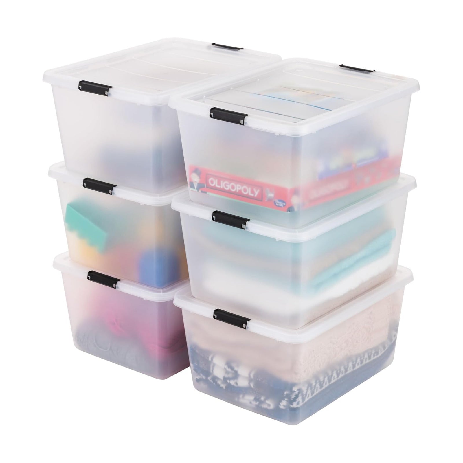 Craft Storage Bins / 32.5 Qt / Set of 6