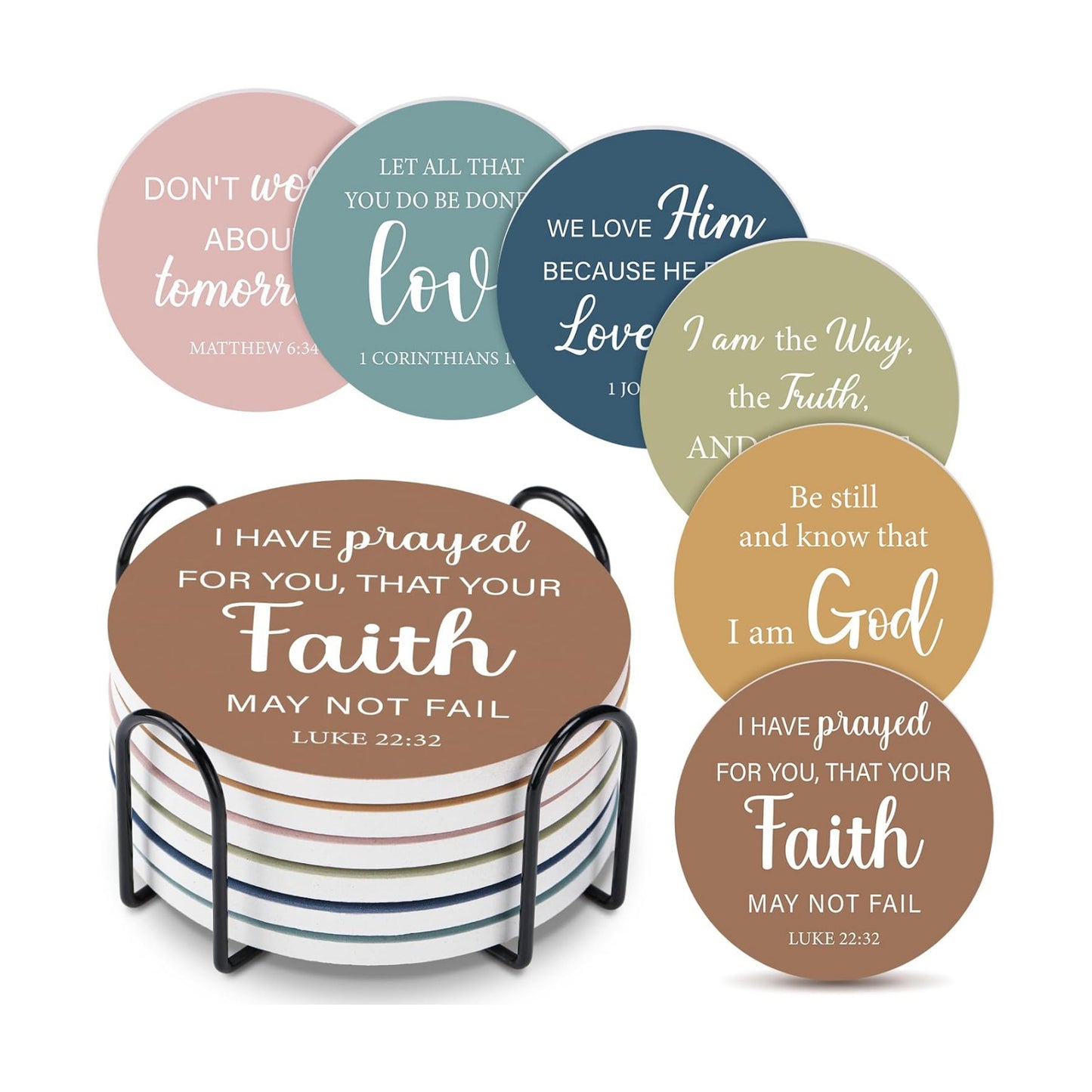 Holder Drink Coaster / Boho / Set of 6