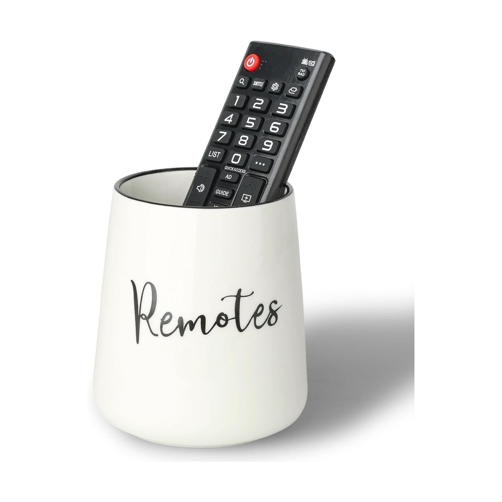 Ceramic Remote Control Holder / White
