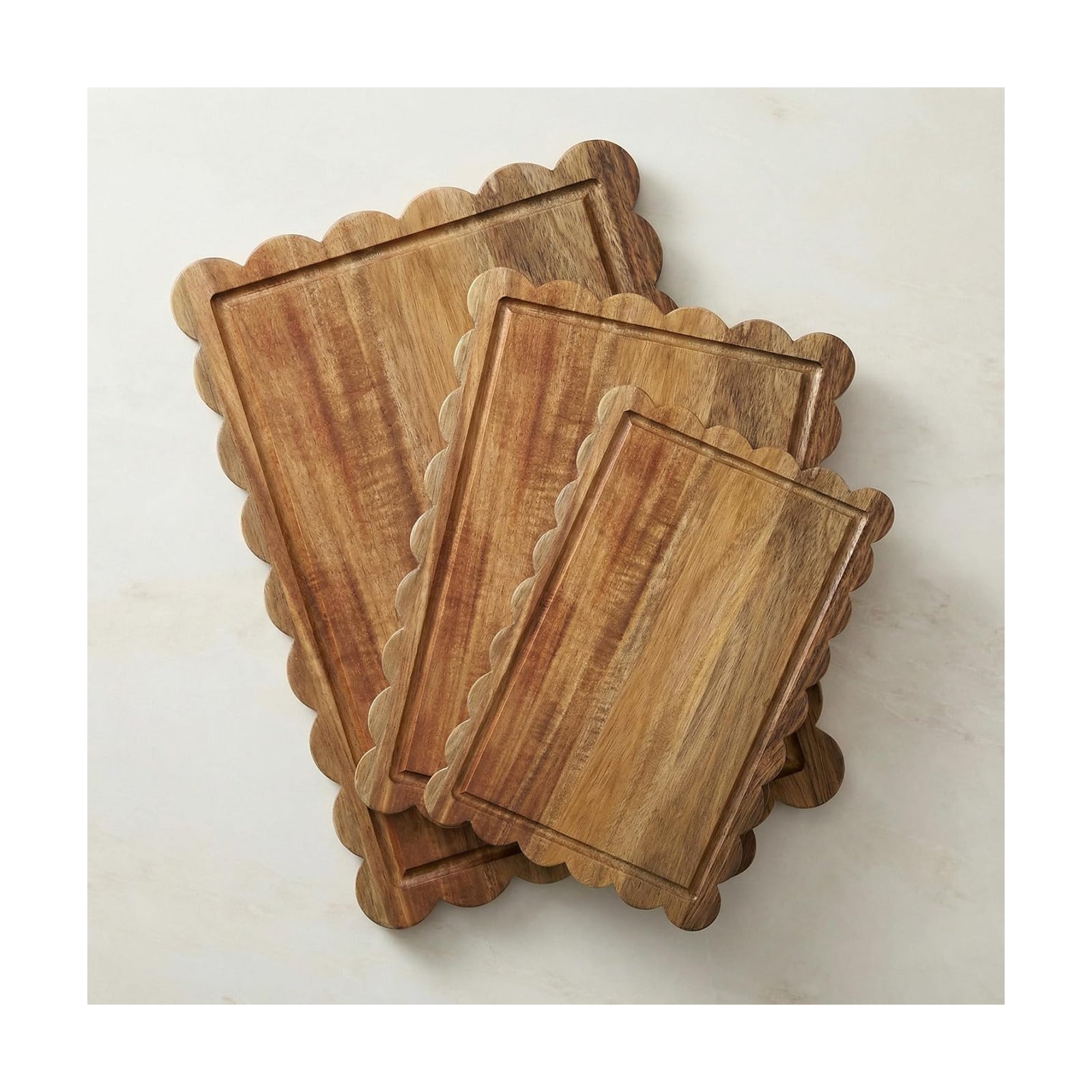 Decorative Charcuterie Board & Cheese Serving Trays / Brown-6 / Set of 3