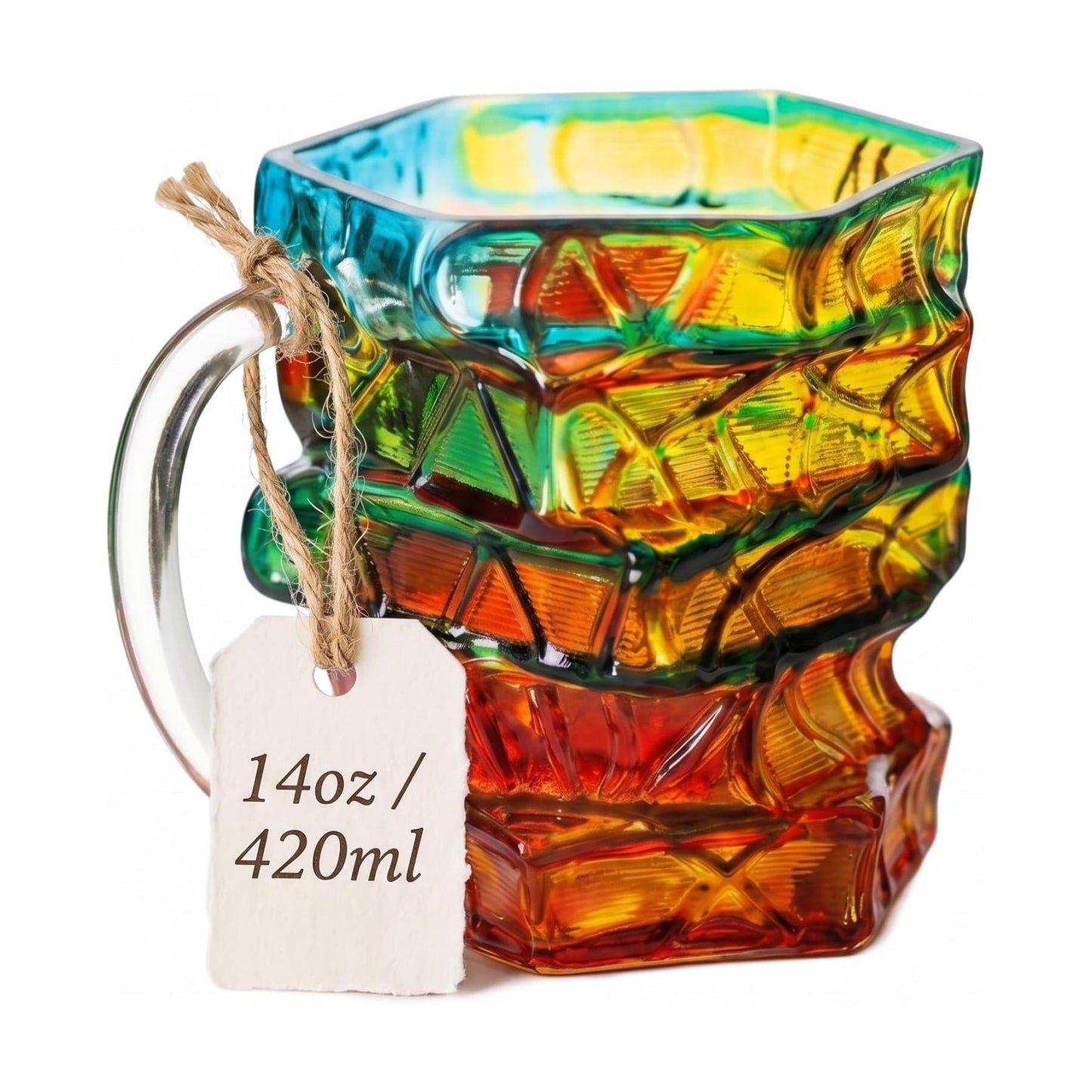 3D Stained Glass Book Mug 14oz