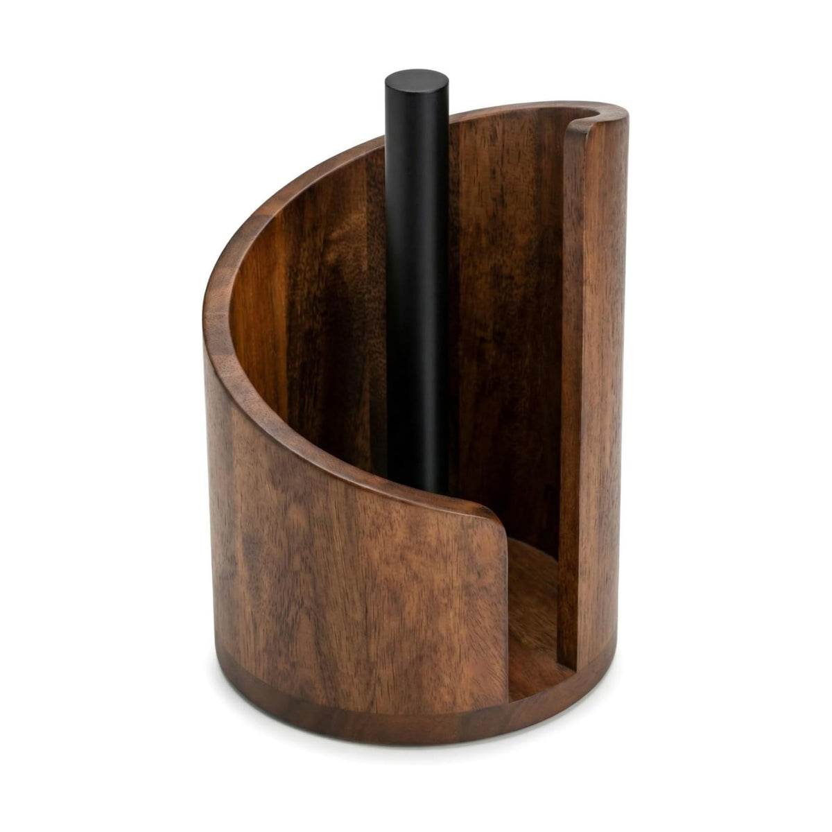 Yamagata Tissue Holder for countertop use, Made of Mango Wood, Sturdy and Stable, Rustic Style Decoration for Kitchen