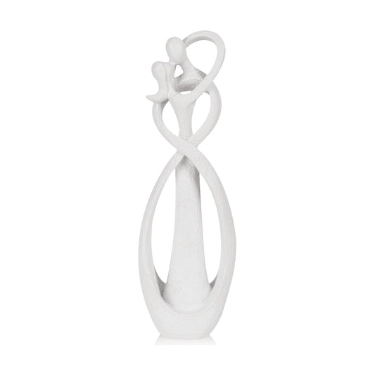Kissing Lovers Statue Abstract Sculpture Resin Statues / White / Large