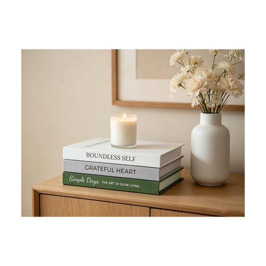 Olive Green Decorative Books Minimalist Linen Hardcover Faux / Philosophical Olive Green / Set of 3