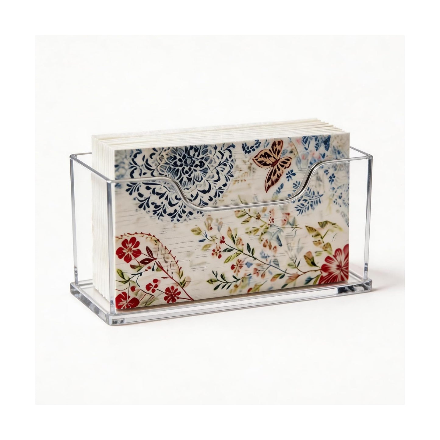 Acrylic Napkin Holder -4mm Thick Waterproof Bathroom Napkin Holder for Paper / Horizontal / Clear