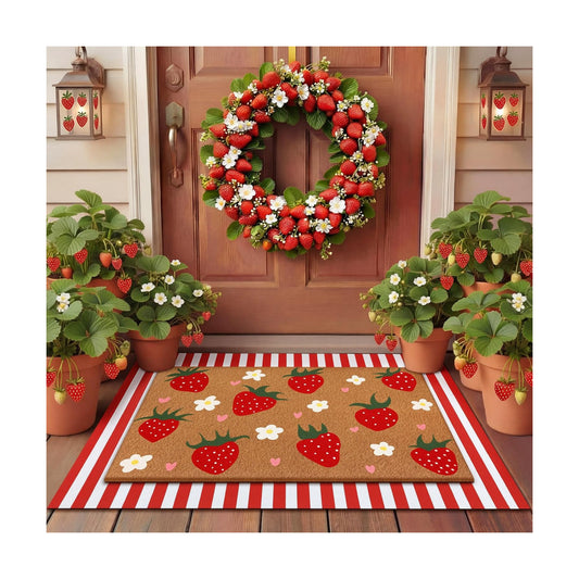 Tinideya 2 23.6 X 35.4 Inches Strawberry Brown Green Red
