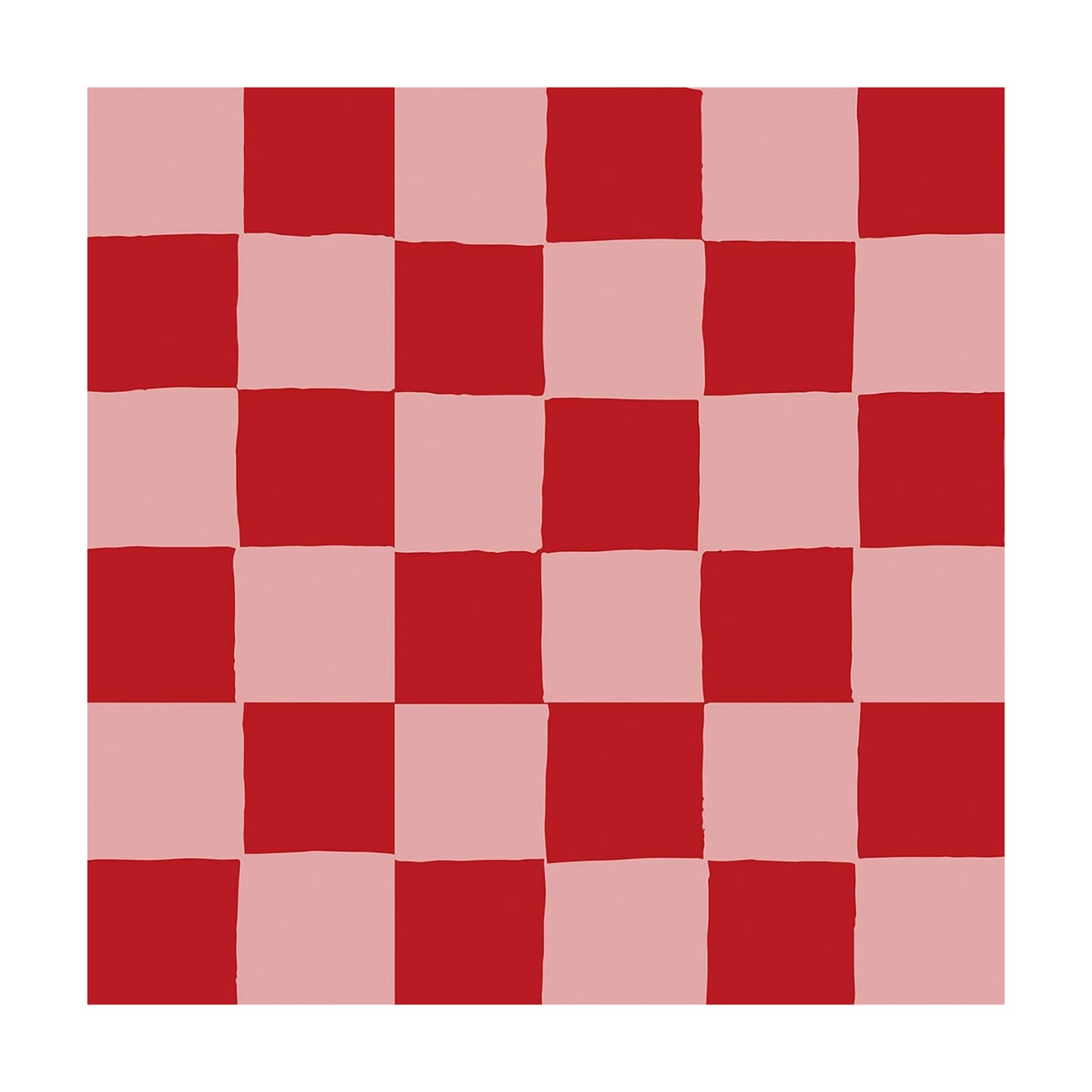 Checkered Wallpaper Peel and Stick Dark Pink Contact Paper Waterproof / 17.5 x 80 / Red Checkered