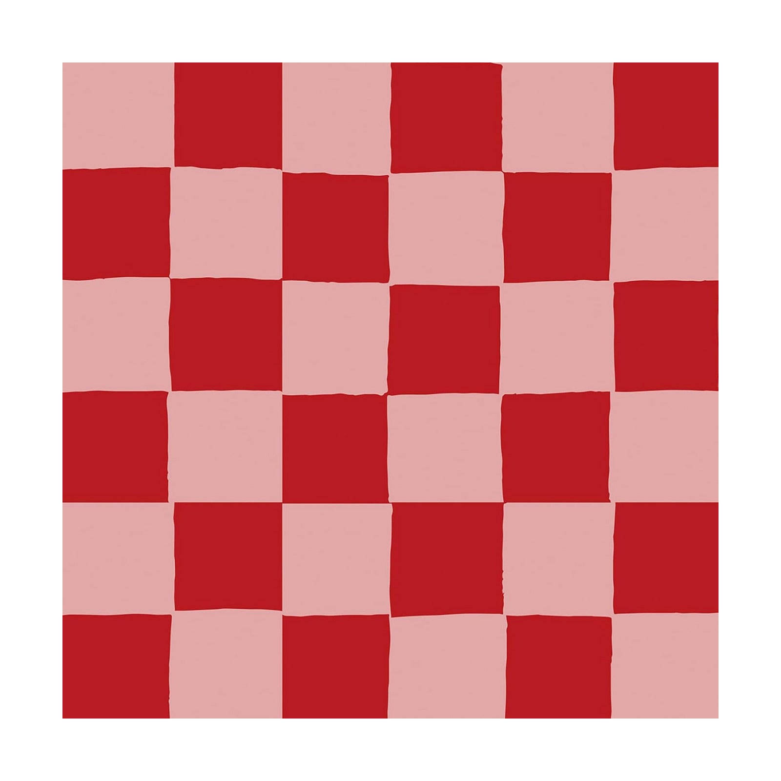 Checkered Wallpaper Peel and Stick Dark Pink Contact Paper Waterproof / 17.5 x 80 / Red Checkered