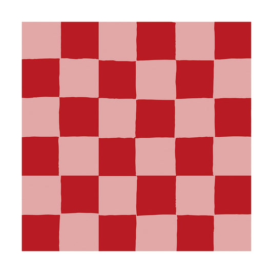Checkered Wallpaper Peel and Stick Dark Pink Contact Paper Waterproof / 17.5 x 80 / Red Checkered