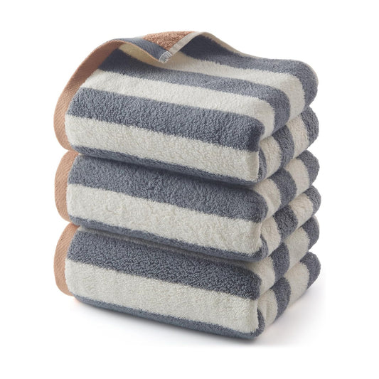 REDKISS Striped Hand Towels for Bathroom, Kitchen Decor, Guest Use, Ultra Soft and Highly Absorbent for Kids Adults