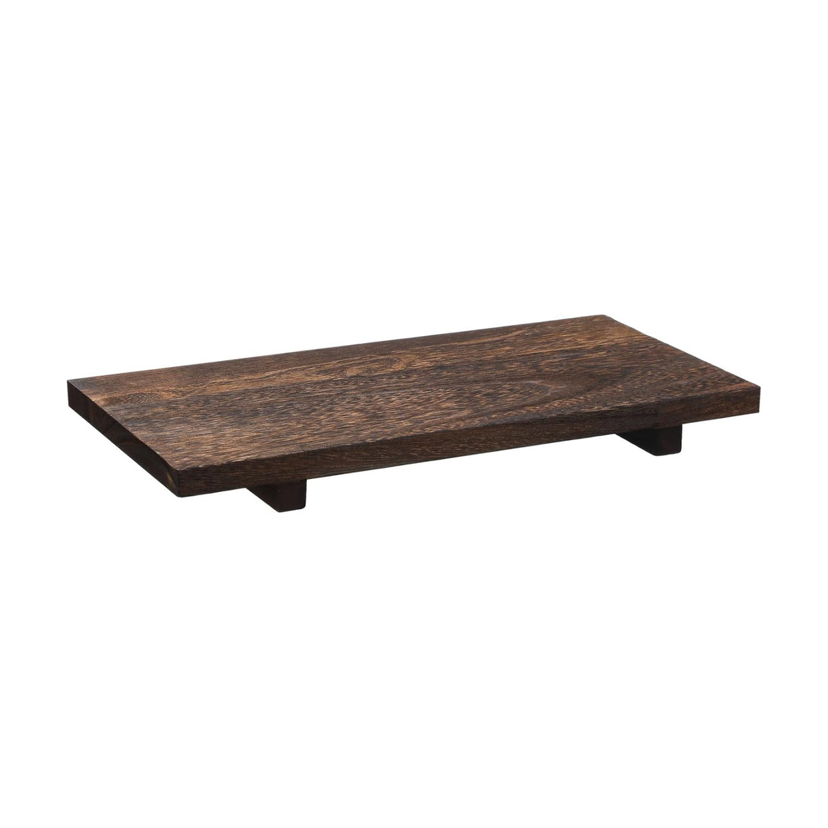 Nuogo Wood Pedestal Riser Stand for Kitchen Soap Tray,16 X 8 Inch,Brown | Rustic Wooden Soap Holder for Kitchen Sink