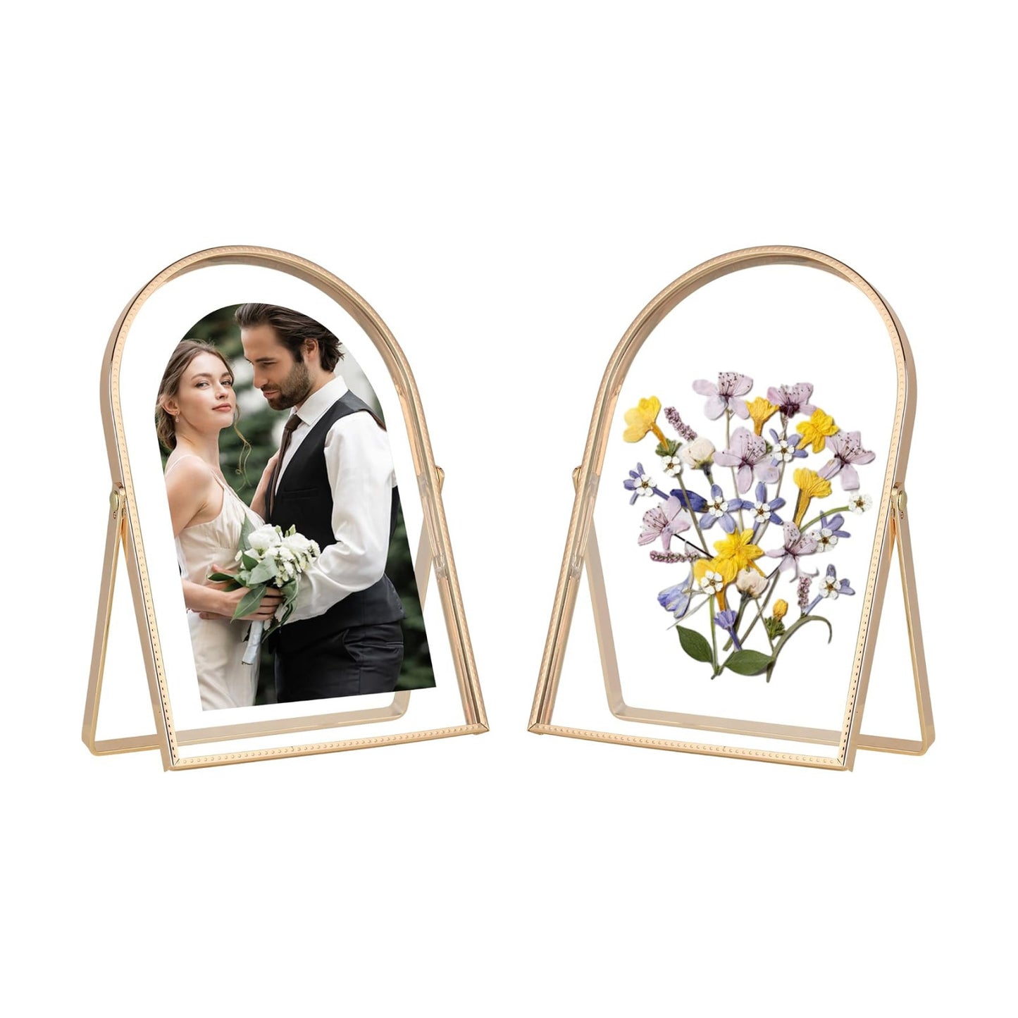 Arched Floating Frame / 4 x 6 / Arch / Gold / Set of 2