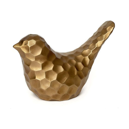 Brushed Vintage Gold Bird Figurines Living Home Decor Accent / Antique Gold